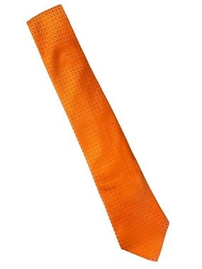Ted Baker Orange Micro-Square Silk Tie
